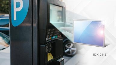 Enhanced visibility display for outdoor parking payment kiosks